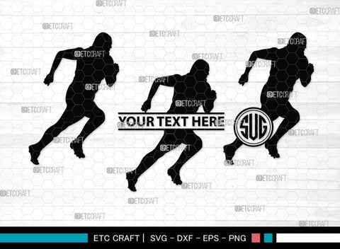 Rugby Player Monogram, Rugby Player Silhouette, Rugby Player SVG, American Football Svg, Rugby Svg, SB00126 SVG ETC Craft 