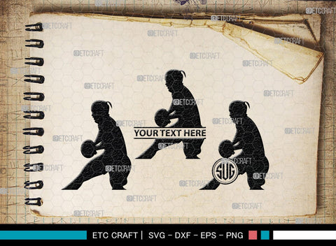 Rugby Player Monogram, Rugby Player Silhouette, Rugby Player SVG, American Football Svg, Rugby Svg, SB00126 SVG ETC Craft 