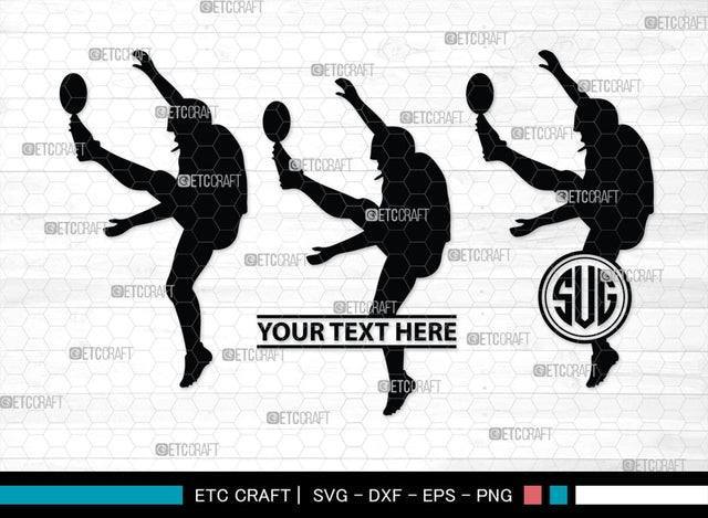 Rugby Player Monogram, Rugby Player Silhouette, Rugby Player SVG, American Football Svg, Rugby Svg, SB00126 SVG ETC Craft 