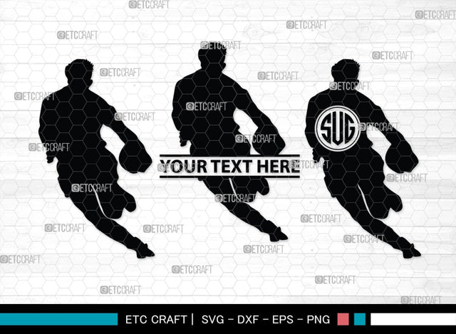 Rugby Player Monogram, Rugby Player Silhouette, Rugby Player SVG, American Football Svg, Rugby Svg, SB00126 SVG ETC Craft 