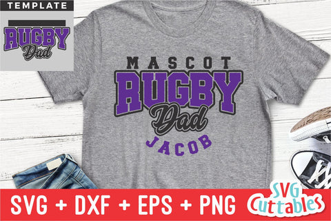 Rugby svg - Rugby Dad Template 003 - svg - dxf - eps - png - Cut File - Silhouette - Cricut - Digital Download SVG Svg Cuttables 