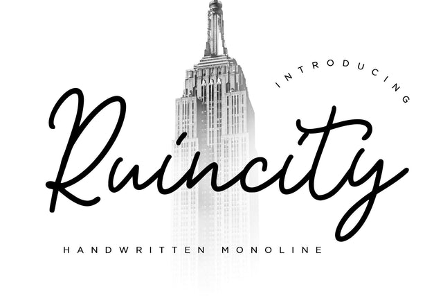 Ruincity Handwritten Monoline Font Creatype Studio 