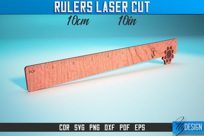 Rulers Laser Cut SVG | Rulers SVG Design | CNC Files SVG Fly Design 