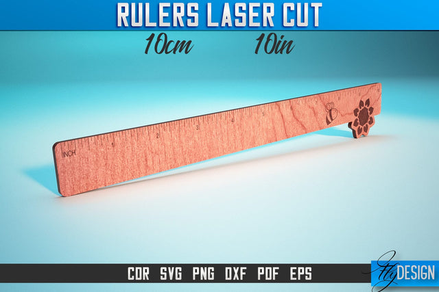Rulers Laser Cut SVG | Rulers SVG Design | CNC Files SVG Fly Design 