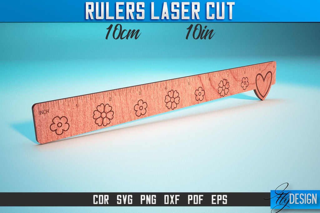 Rulers Laser Cut SVG | Rulers SVG Design | CNC Files - So Fontsy