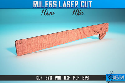 Rulers Laser Cut SVG | Rulers SVG Design | CNC Files SVG Fly Design 