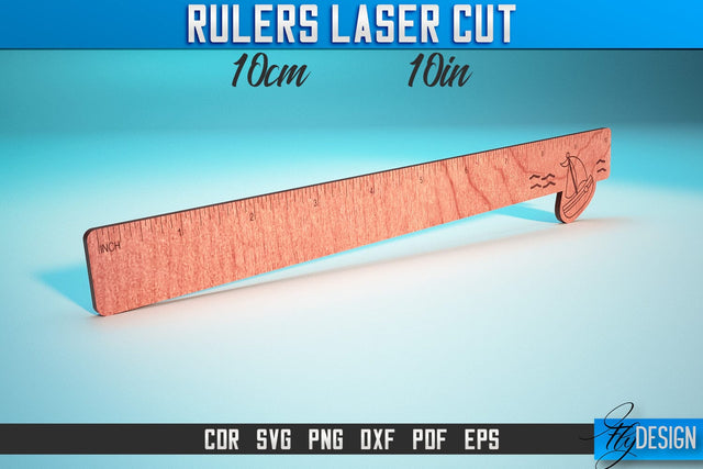 Rulers Laser Cut SVG | Rulers SVG Design | CNC Files SVG Fly Design 
