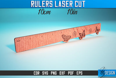 Rulers Laser Cut SVG | Rulers SVG Design | CNC Files SVG Fly Design 