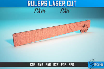 Rulers Laser Cut SVG | Rulers SVG Design | CNC Files SVG Fly Design 