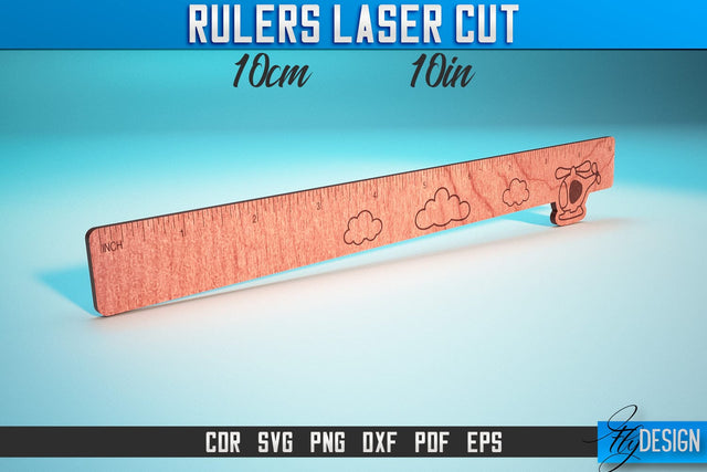 Rulers Laser Cut SVG | Rulers SVG Design | CNC Files SVG Fly Design 