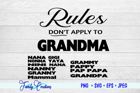 Rules Don't Apply to.... SVG Family Creations 