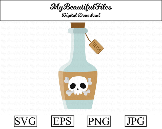 rum bottle - pirates SVG MyBeautifulFiles 