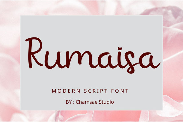 Rumaisa script Font Chamsae Studio 