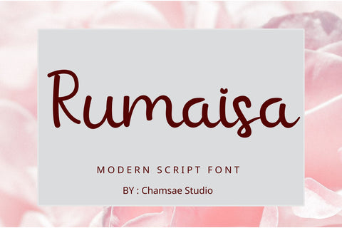 Rumaisa script Font Chamsae Studio 
