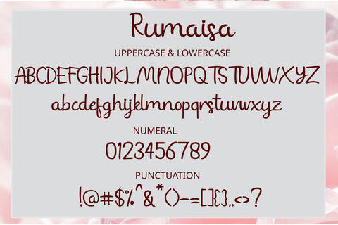 Rumaisa script Font Chamsae Studio 