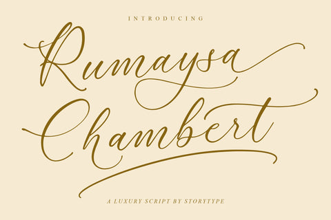 Rumaysa Chambert Luxury Script Font Storytype Studio 
