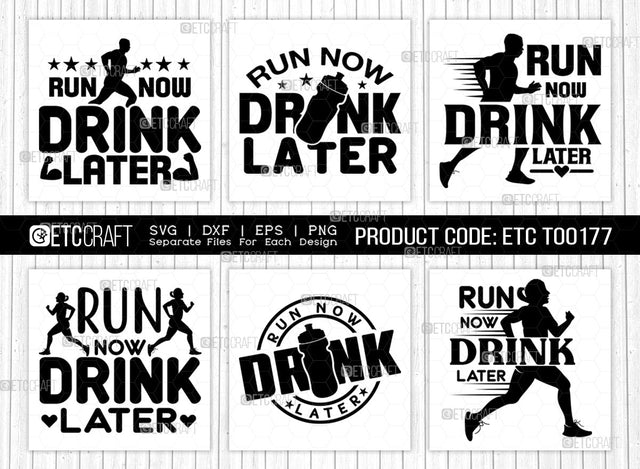 Run Now Drink Later SVG Bundle, Weights Svg, Gym Svg, Fitness Svg, Workout Svg, Bodybuilding Svg, Gym Quotes, ETC T00177 SVG ETC Craft 