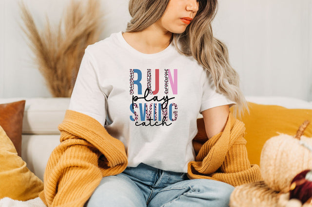 Run Play Swing Catch Sublimation SVG SVGista 