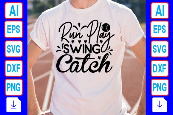 Run Play Swing Catch SVG Craftlabsvg24 