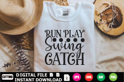 Run Play Swing Catch SVG Shahin alam 