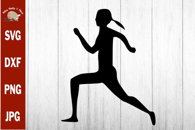 runner girl silhouette - female runner svg png - runner clip art for crafters - race shirt SVG The Artsy Spot 