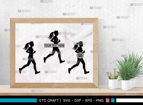 Running Monogram, Running Silhouette, Running SVG, Runner Svg, Run Svg, Running Man Svg, SB00401 SVG ETC Craft 