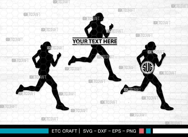 Running Monogram, Running Silhouette, Running SVG, Runner Svg, Run Svg, Running Man Svg, SB00401 SVG ETC Craft 