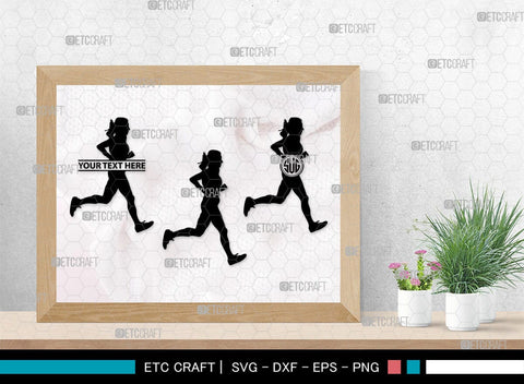 Running Monogram, Running Silhouette, Running SVG, Runner Svg, Run Svg, Running Man Svg, SB00401 SVG ETC Craft 