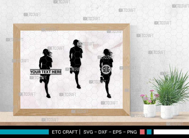 Running Monogram, Running Silhouette, Running SVG, Runner Svg, Run Svg ...