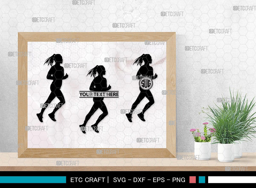 Running Monogram, Running Silhouette, Running SVG, Runner Svg, Run Svg ...