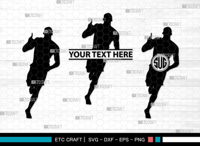 Running Monogram, Running Silhouette, Running SVG, Runner Svg, Run Svg, Running Man Svg, SB00401 SVG ETC Craft 