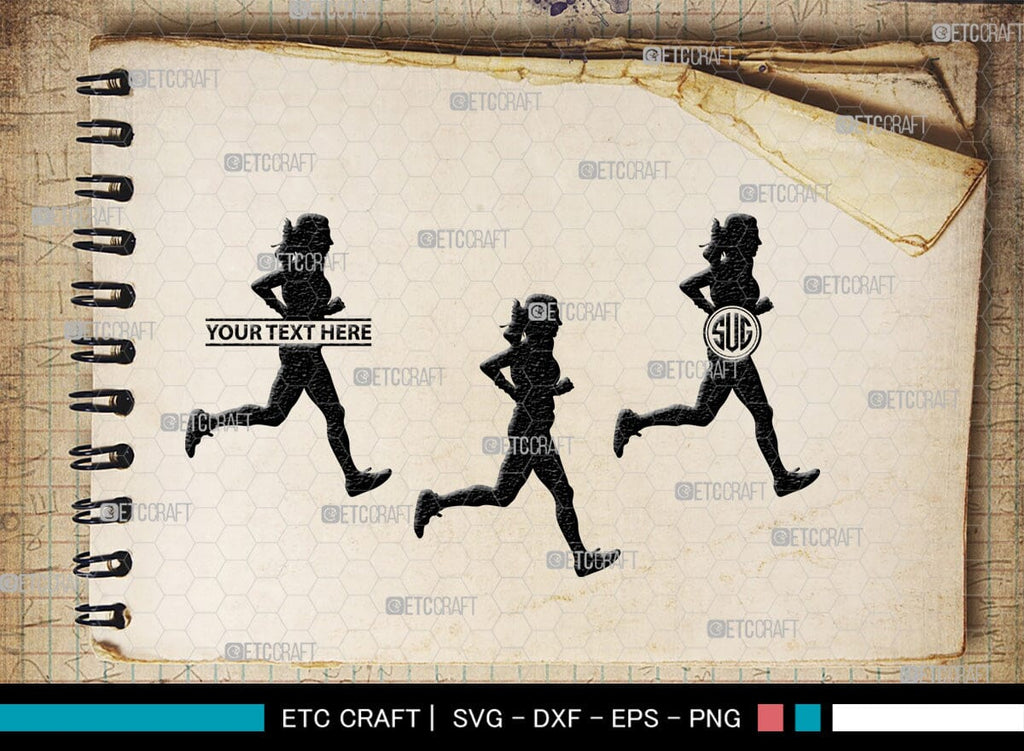 Runner Monogram Running Monogram, Running Silhouette, Running SVG, Runner Svg, Run Svg ...