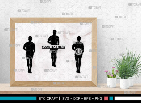 Running Monogram, Running Silhouette, Running SVG, Runner Svg, Run Svg, Running Man Svg, SB00401 SVG ETC Craft 
