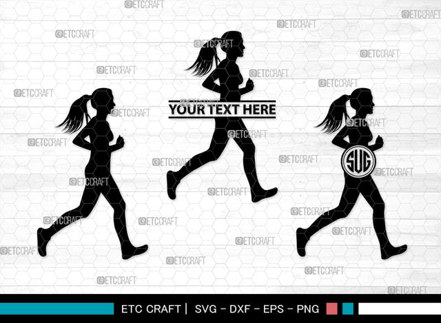 Running Monogram, Running Silhouette, Running SVG, Runner Svg, Run Svg, Running Man Svg, SB00401 SVG ETC Craft 