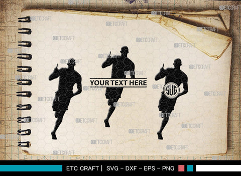Running Monogram, Running Silhouette, Running SVG, Runner Svg, Run Svg, Running Man Svg, SB00401 SVG ETC Craft 
