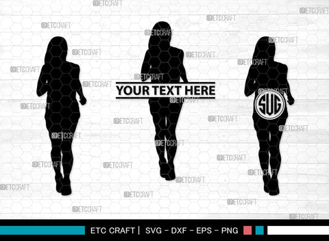 Running Monogram, Running Silhouette, Running SVG, Runner Svg, Run Svg, Running Man Svg, SB00401 SVG ETC Craft 