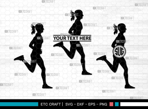 Running Monogram, Running Silhouette, Running SVG, Runner Svg, Run Svg, Running Man Svg, SB00401 SVG ETC Craft 