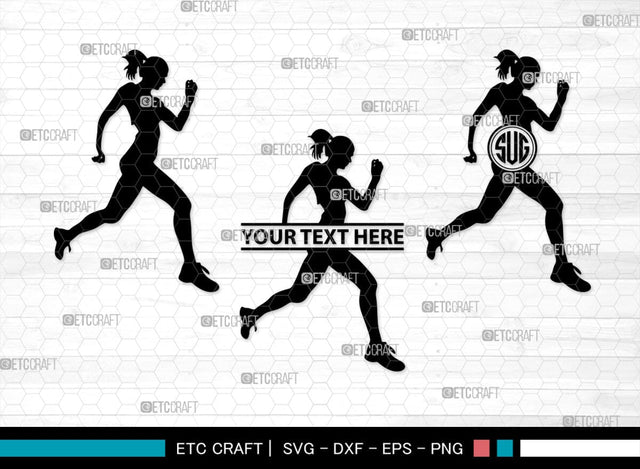 Running Monogram, Running Silhouette, Running SVG, Runner Svg, Run Svg, Running Man Svg, SB00401 SVG ETC Craft 