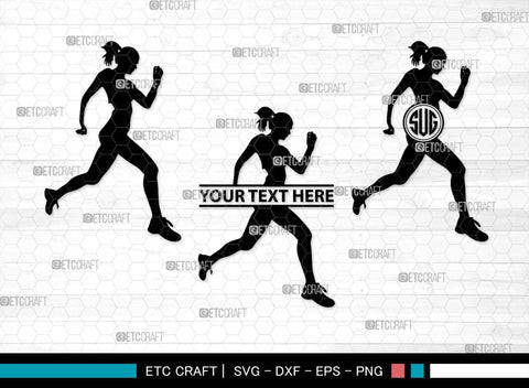 Running Monogram, Running Silhouette, Running SVG, Runner Svg, Run Svg, Running Man Svg, SB00401 SVG ETC Craft 