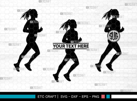 Running Monogram, Running Silhouette, Running SVG, Runner Svg, Run Svg, Running Man Svg, SB00401 SVG ETC Craft 