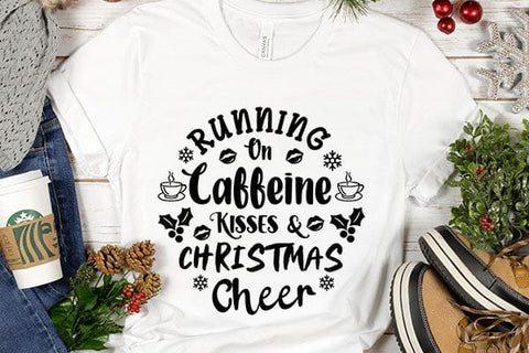 Running On Caffeine Kisses & Christmas Cheer SVG Angelina750 