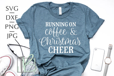 Running on Coffee and Christmas Cheer SVG SVG TB Designs 