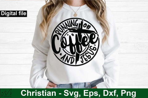 Running on coffee and Jesus svg, Christian t-shirt Svg, Religious Svg, Faith t shirt Svg, Jesus Svg, Bible Verse, God svg,Faith Svg, Digital files Forgiven Svg, Self Love Svg, Motivational quote Svg SVG Isabella Machell 