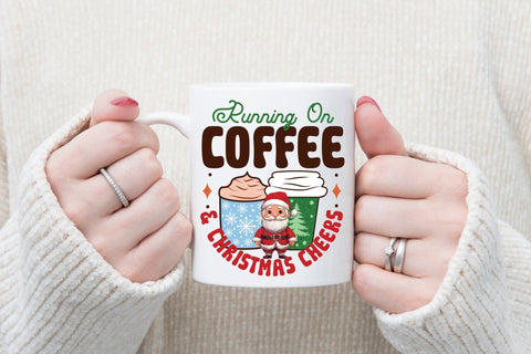 Running on Coffee & Christmas Cheers Sublimation Sublimation CraftLabSVG 
