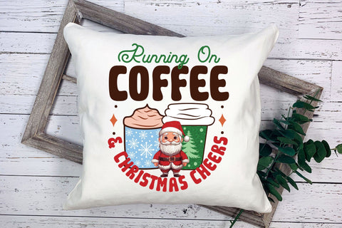 Running on Coffee & Christmas Cheers Sublimation Sublimation CraftLabSVG 