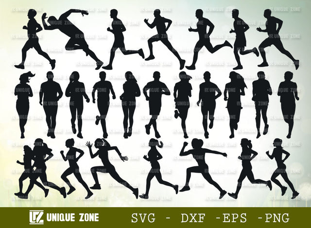 Running SVG Bundle, Runner Svg, Run Svg, Running Man Svg, Running Women Svg, Running People Svg, Exercise Run Svg, Marathon Run Svg, SVG Unique Zone 
