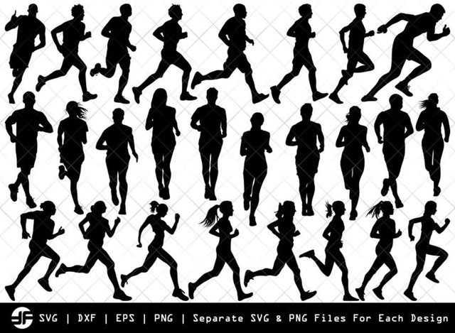 Running SVG | Exercise Run Silhouette Bundle | SVG Cut File SVG ETC Craft 