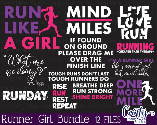 Running SVG, Exercise - Runner Svg - Runner Girl Bundle Svg SVG Crafty Mama Studios 