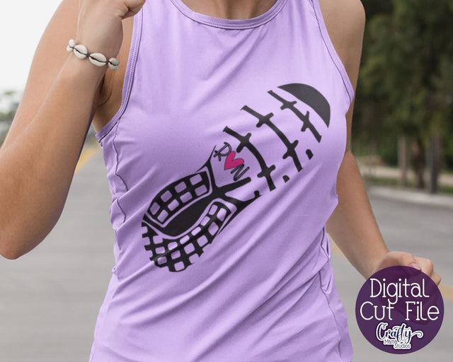 Running SVG - Exercise - Runner Svg - Running Love - Run Heart SVG Crafty Mama Studios 