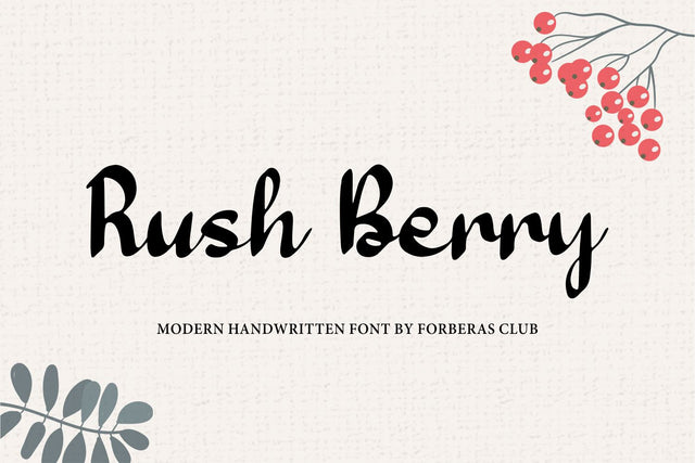 Rush Berry Font Forberas 